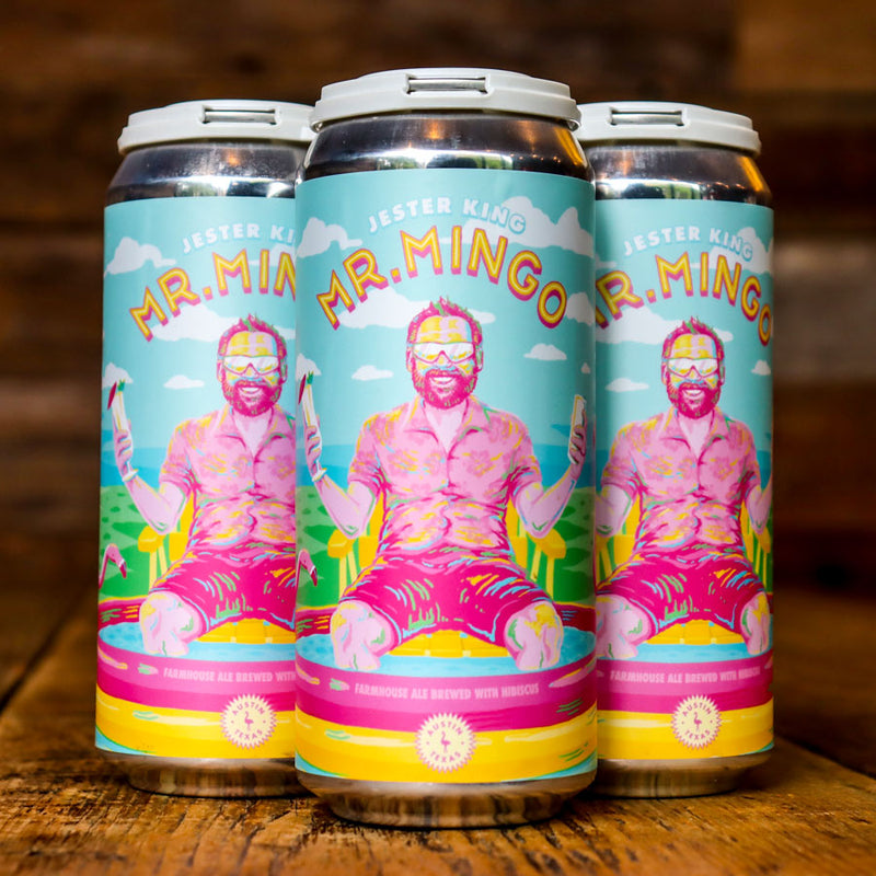 Jester King Mr. Mingo Farmhouse Ale w/Hibiscus 16 FL. OZ. 4PK Cans