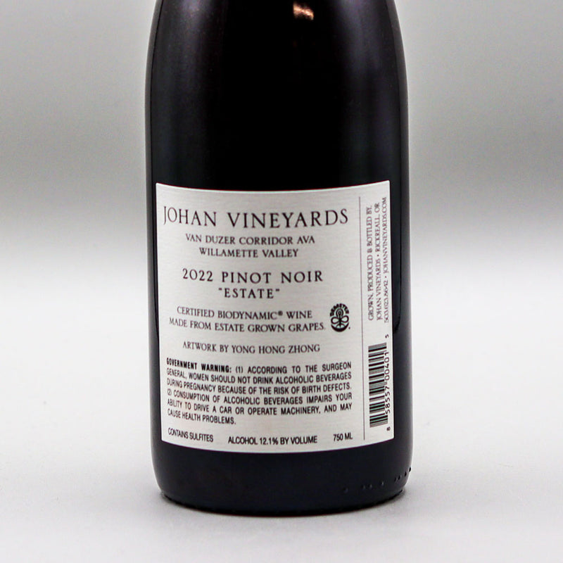 Johan Vineyards Estate Pinot Noir Willamette Valley 750ml.