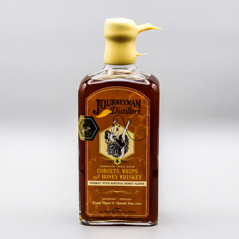Journeyman Corsets, Whips And Honey Whiskey 750ml.