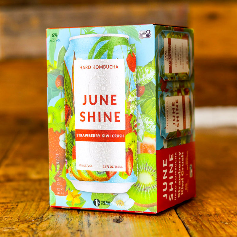 June Shine Hard Kombucha Strawberry Kiwi Crush 12 FL. OZ. 6PK Cans
