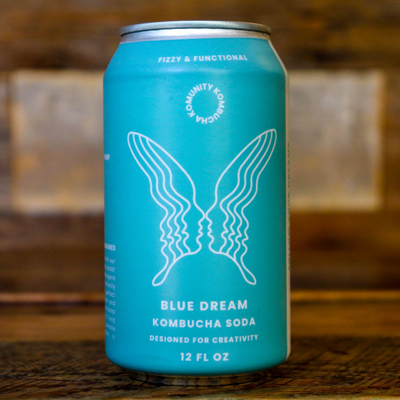 Kom Kom Kombucha Blue Dream 12 FL OZ Can