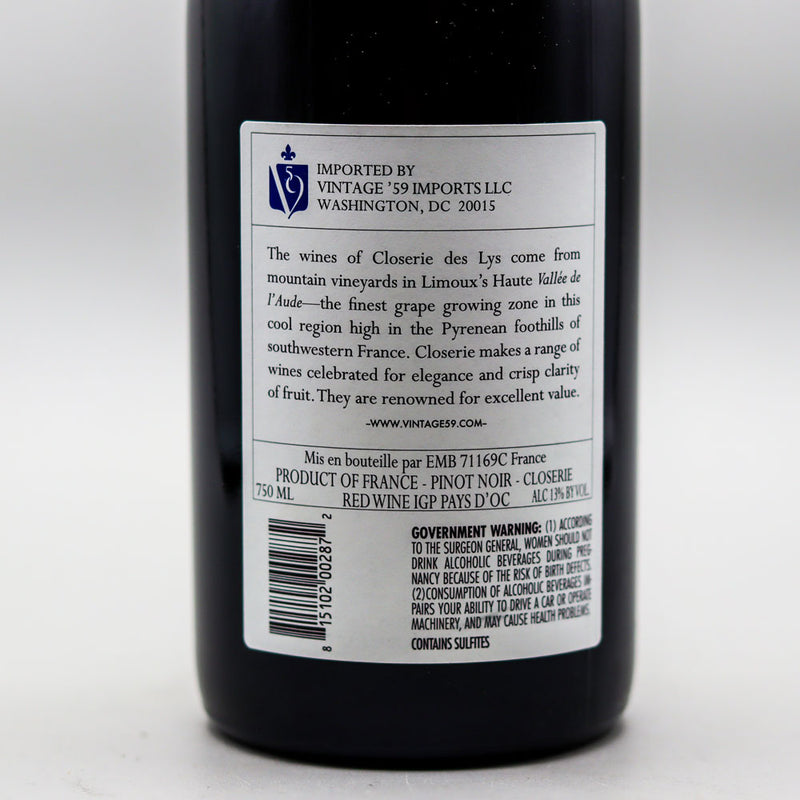 La Closerie Des Lys Pinot Noir France 750ml La Closerie Des Lys Pinot Noir France 750ml