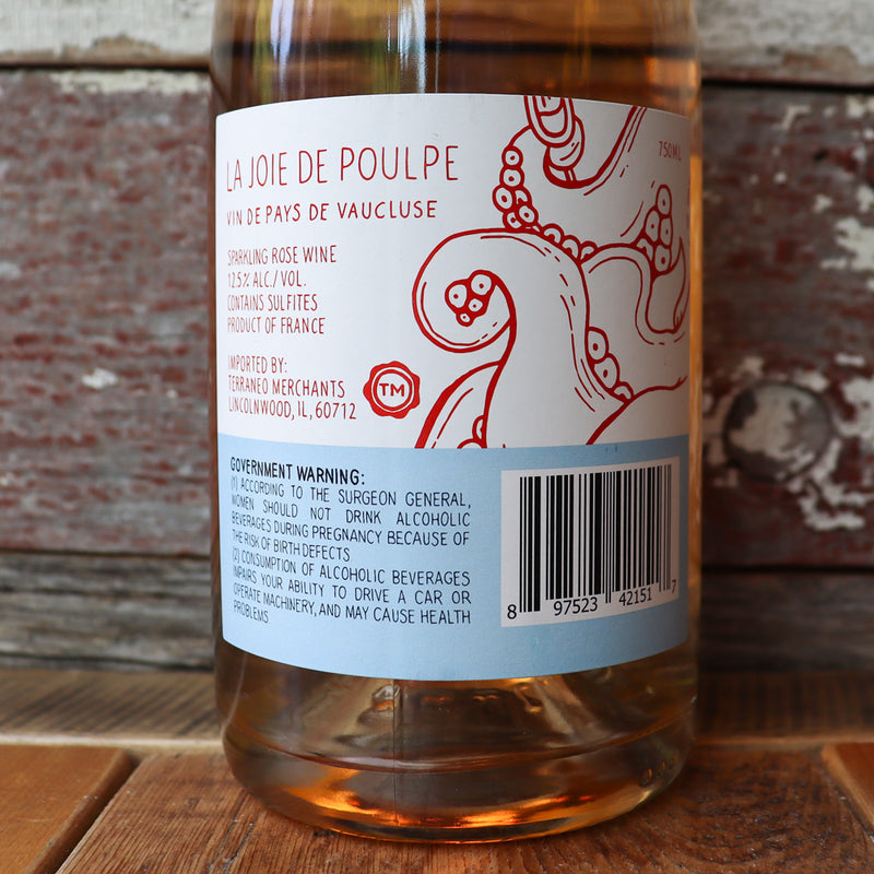 La Joie de Poulpe Bubbles Sparkling Rose France 750ml