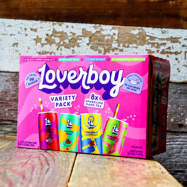 Loverboy Hard Sparkling Tea Variety Pack 12 FL. OZ. 8PK Cans