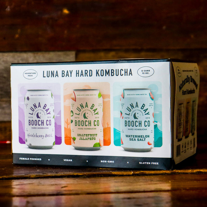 Luna Bay Hard Kombucha Variety Pack 12 FL. OZ. 6PK Cans