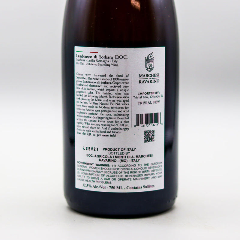 Marchesi De Ravarino Vigna Vecchia Rose Lambrusco Italy 750ml