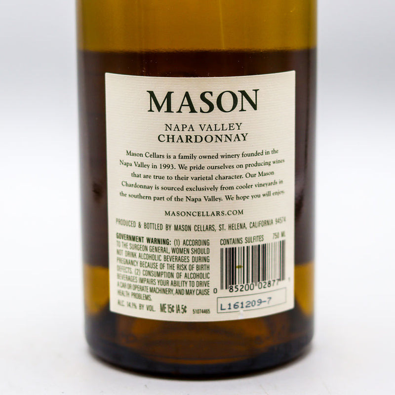 Mason Cellars Chardonnay Napa Valley California 750ml