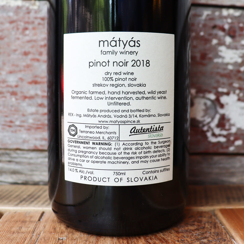 Matyas Ujhegy Pinot Noir Slovakia 750ml
