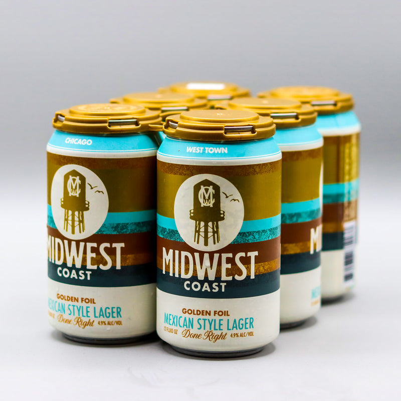 Midwest Coast Golden Foil Mexican Style Lager 12 FL. OZ. 6PK Cans