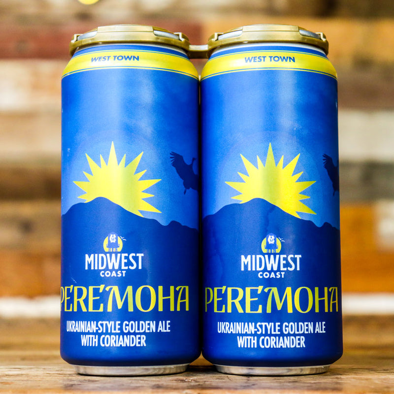 Midwest Coast Peremoha Golden Ale w Coriander 16 FL. OZ. 6PK Cans