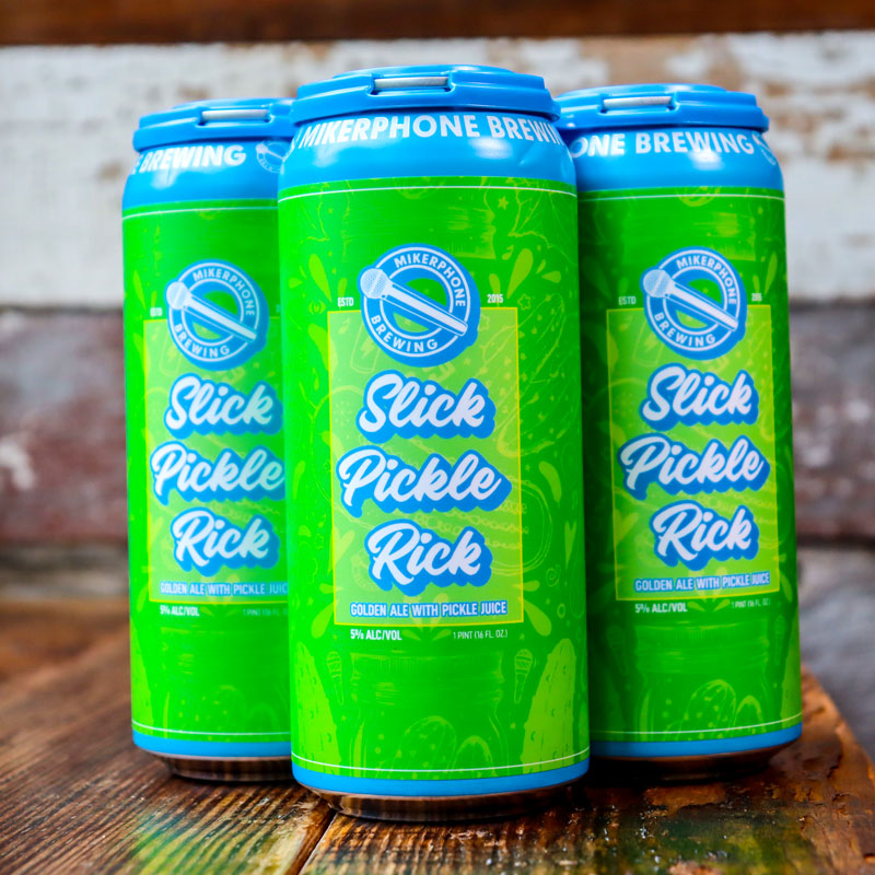Mikerphone Slick Pickle Rick Golden Ale w Pickle 16 FL. OZ. 4PK Cans