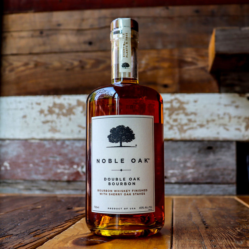 Noble Oak Double Oak Bourbon Whiskey 750ml.