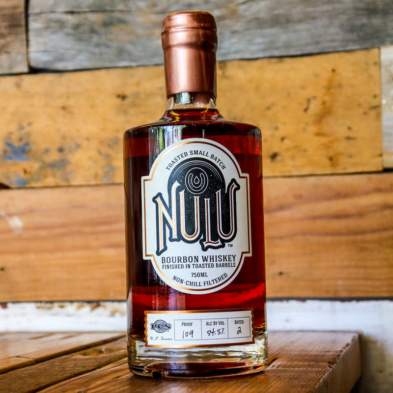 Nulu Bourbon Whiskey Finished in Toasted Barrels 750ml.