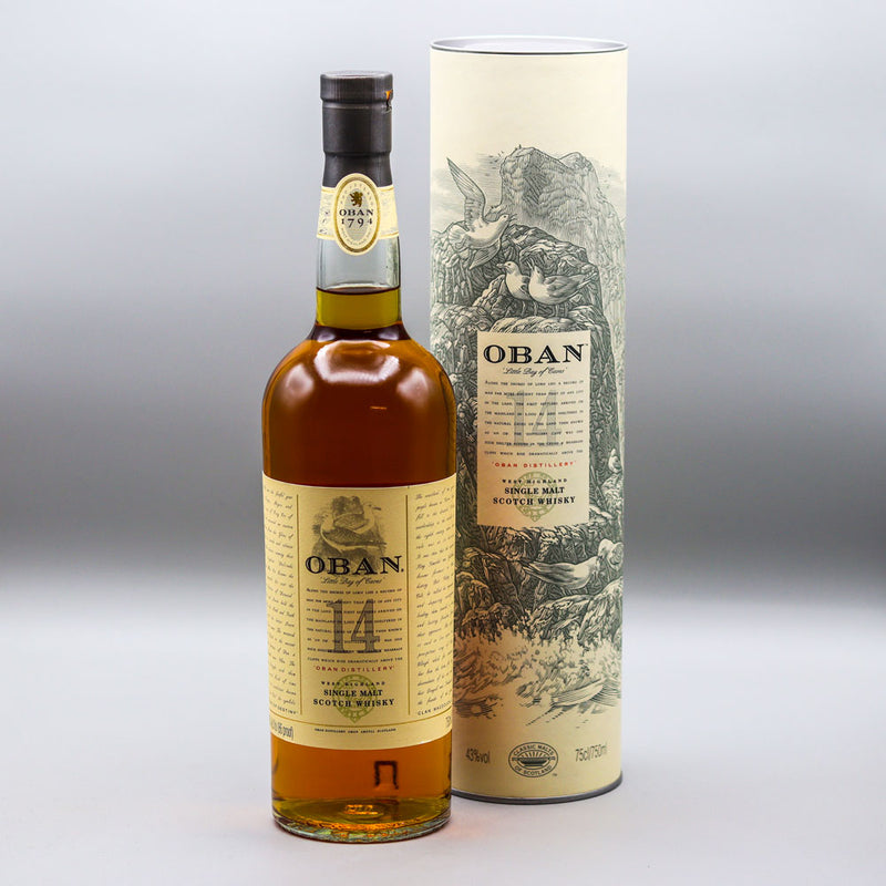 Oban 14 Year West Highland Single Malt Scotch Whisky 750ml.