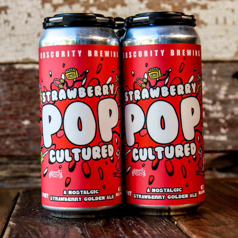 Obscurity Strawberry Pop Culture Golden Ale 16 FL. OZ. 4PK Cans