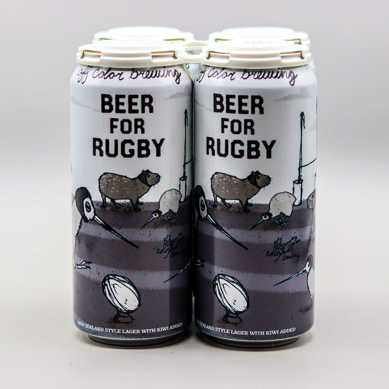 Off Color Beer For Rugby Lager w/Kiwi 16 FL. OZ. 6PK Cans