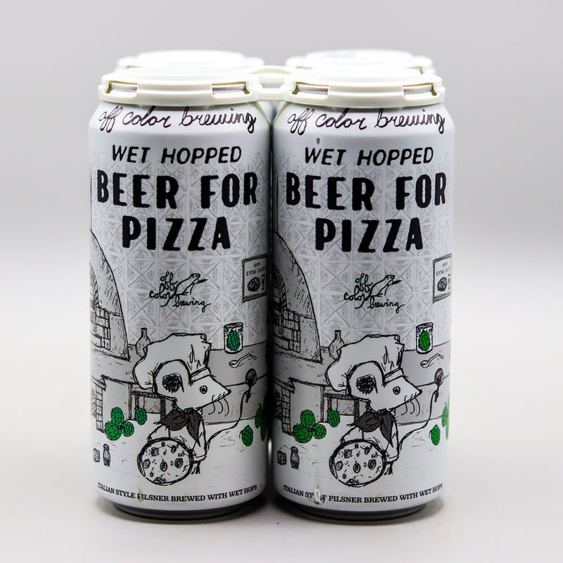 Off Color Wet Hopped Beer For Pizza Pilsner 16 FL. OZ. 4PK Cans