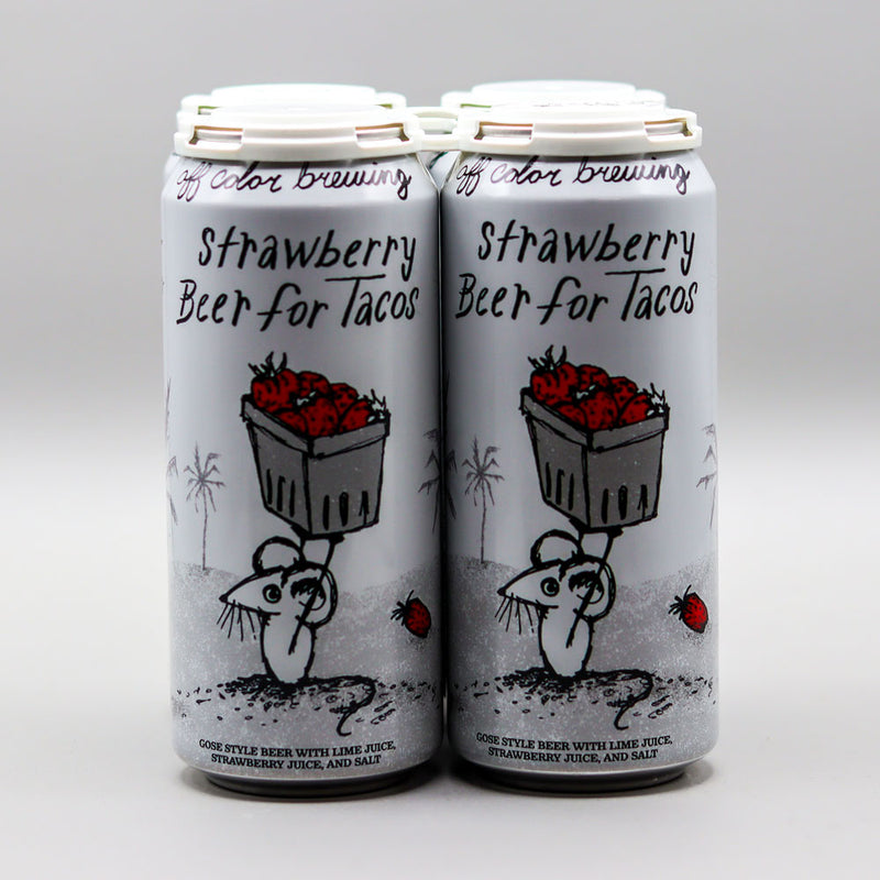 Off Color Strawberry Beer For Tacos 16 FL. OZ. 4PK Cans