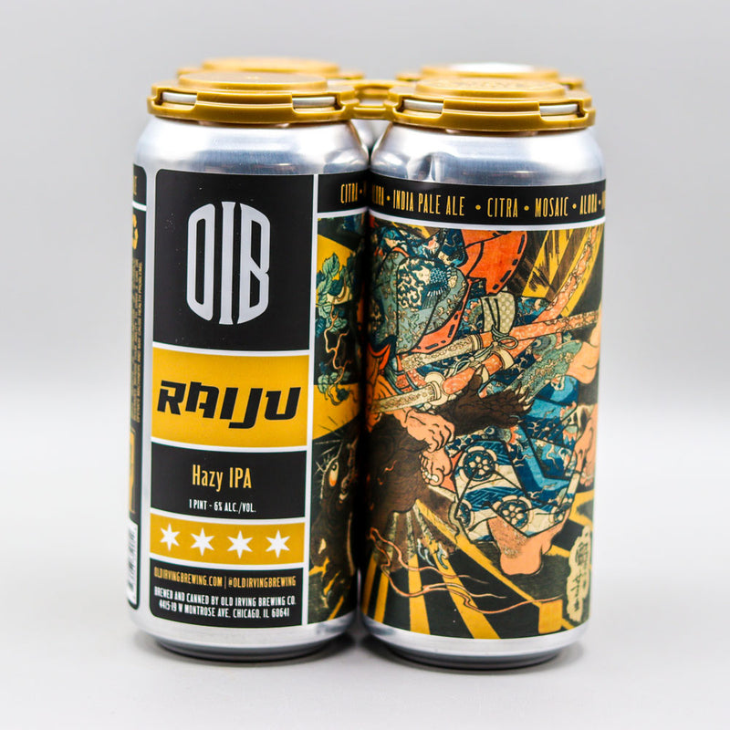 Old Irving Raiju Hazy IPA 16 FL. OZ. 4PK Cans