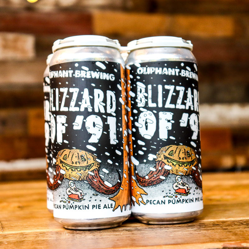 Oliphant Blizzard Of '91 Pecan Pumpkin Pie Ale 16 FL. OZ. 4PK Cans