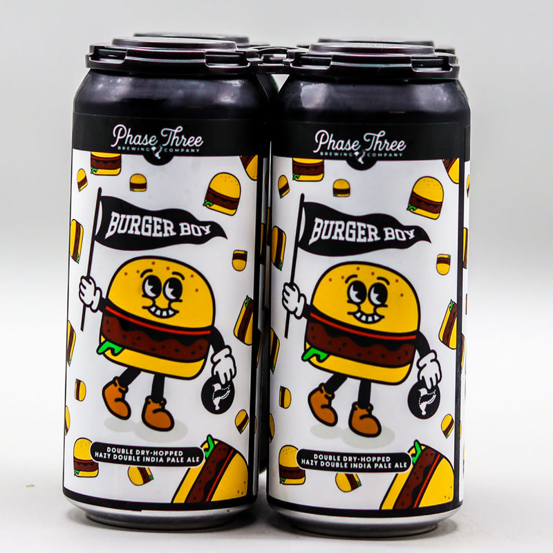 Phase Three Burger Boy DDH Hazy DIPA 16 FL. OZ. 4PK Cans