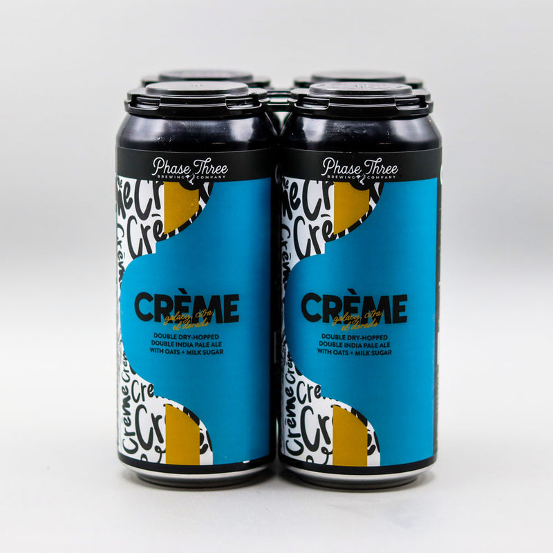 Phase Three DDH Double Creme: Citra, Vic Secret, Rakau DIPA w/Oats & Milk Sugar 16 FL. OZ. 4PK Cans