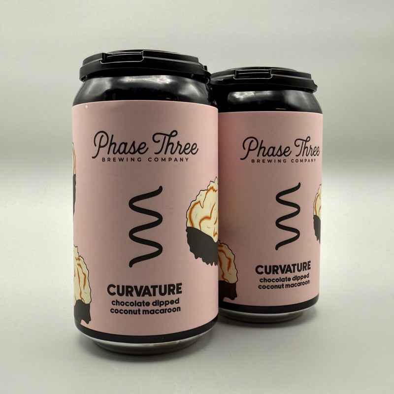 Phase Three Curvature Chocolate Dipped Coconut Macaroon Imperial Stout 12 FL. OZ. 2PK Cans