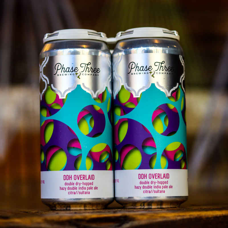 Phase Three DDH Overlaid Hazy DIPA 16 FL. OZ. 4PK Cans