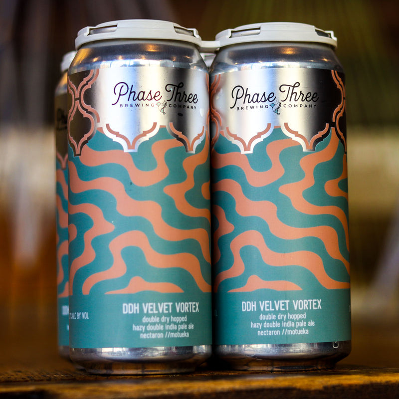 Phase Three DDH Velvet Vortex Hazy DIPA 16 FL. OZ. 4PK Cans