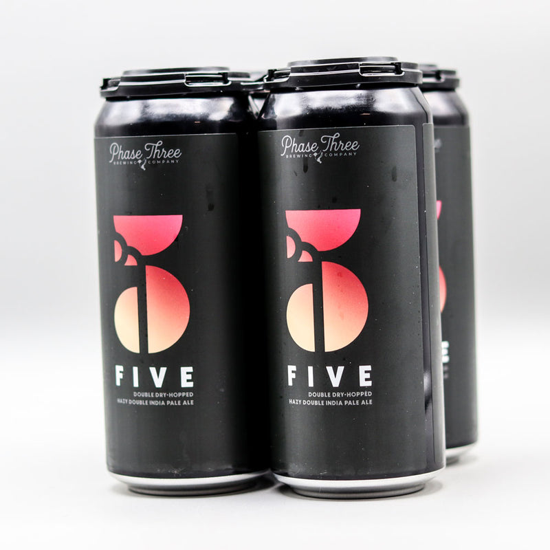Phase Three FIVE DDH Hazy DIPA 16 FL. OZ. 4PK Cans
