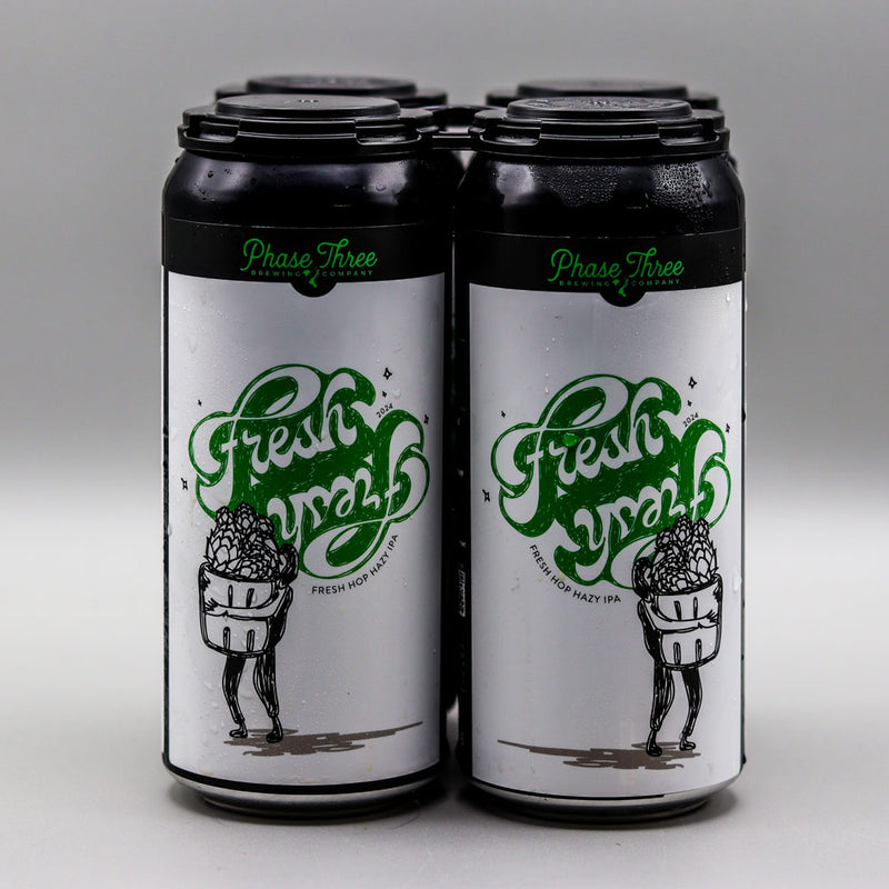 Phase Three Fresh Fresh Fresh Hop Hazy IPA 16 FL. OZ. 4PK Cans