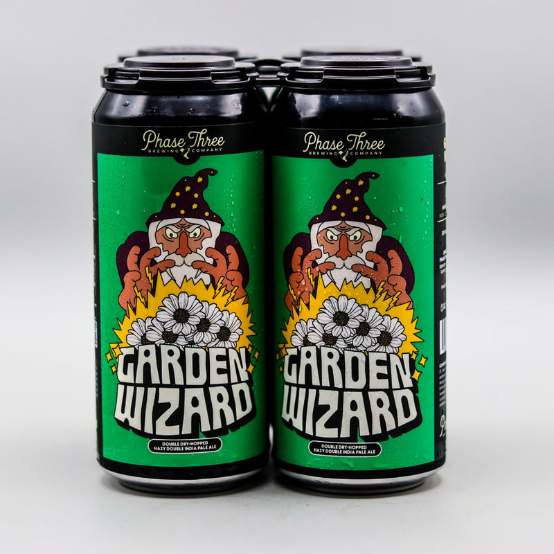 Phase Three Garden Wizard DDH Hazy IPA 16 FL. OZ. 4PK Cans