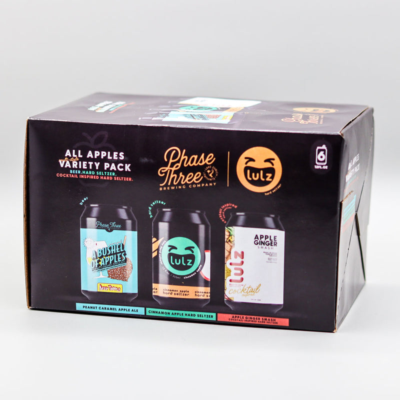 Phase Three All Apples Variety Pack 12 FL. OZ. 6PK Cans