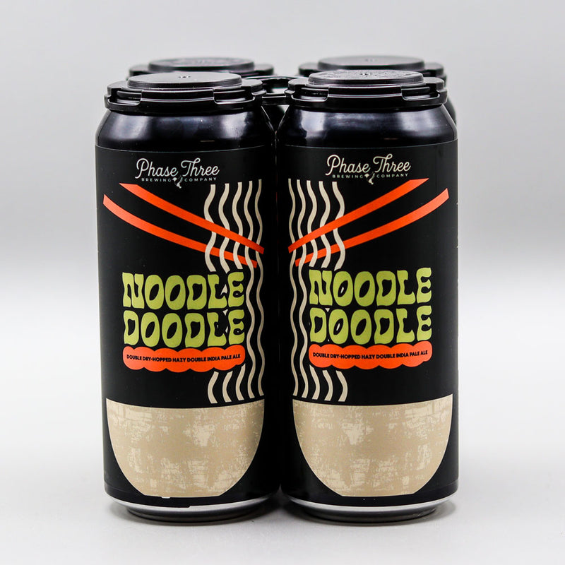 Phase Three Noodle Doodle DDH Hazy DIPA 16 FL. OZ. 4PK Cans