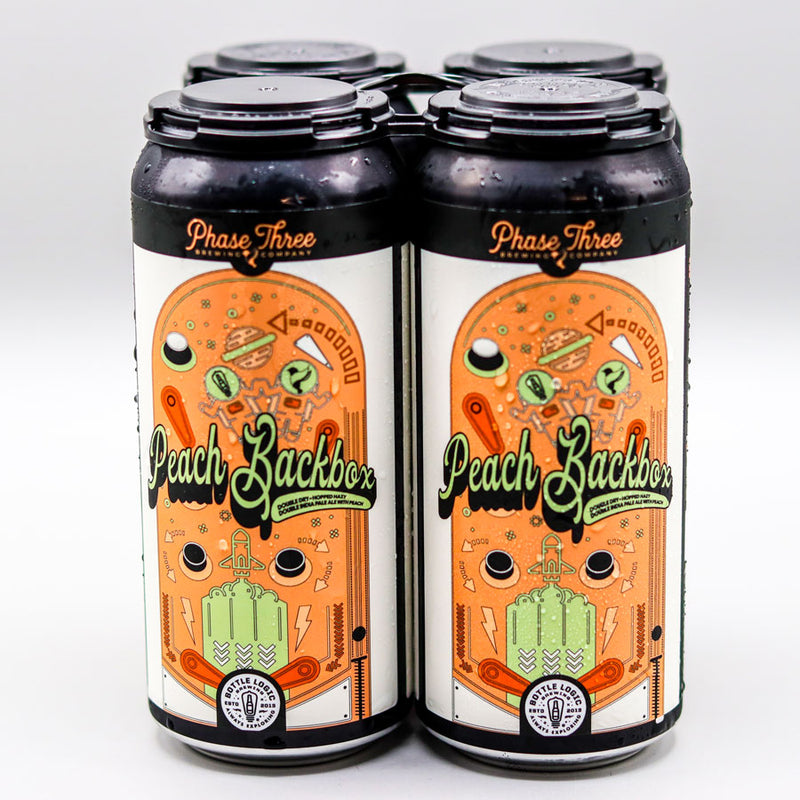 Phase Three/Bottle Logic Peach Backbox DDH Hazy/DIPA With Peach 16 FL. OZ. 4PK Cans