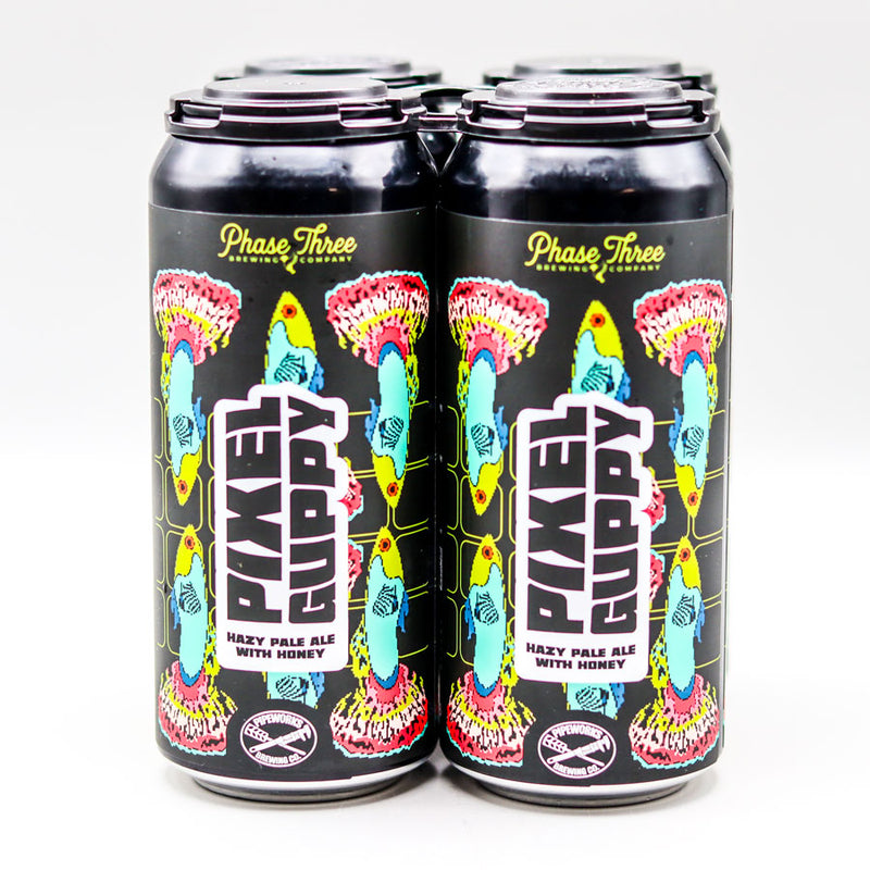 Phase Three/Pipeworks Pixel Guppy Hazy Pale Ale with Honey 16 FL. OZ. 4PK Cans