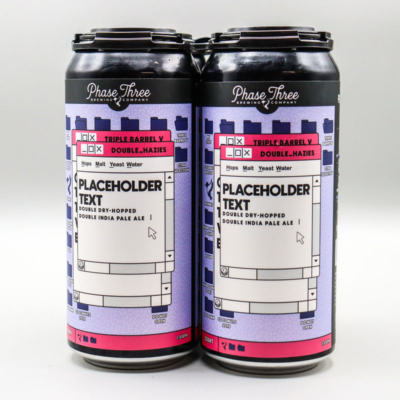 Phase Three Placeholder Text DDH DIPA 16 FL. OZ. 4PK Cans