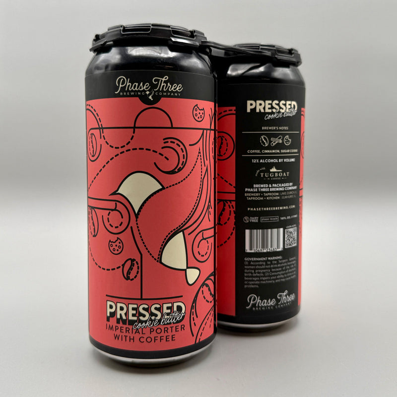 Phase Three Pressed Cookie Butter Imperial Porter w/Coffee 16 FL. OZ. 2PK Cans