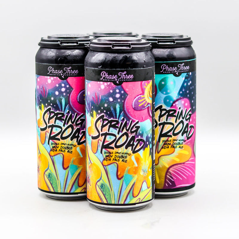 Phase Three Spring Road DDH Hazy DIPA 16 FL. OZ. 4PK Cans