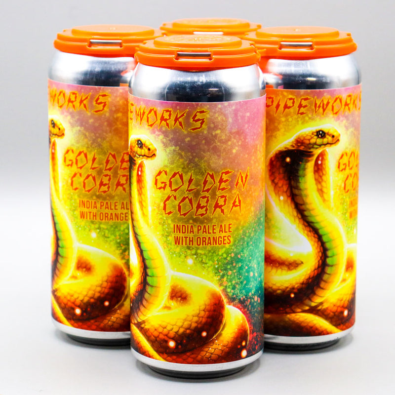 Pipeworks Golden Cobra IPA w/Oranges 16 FL. OZ. 4PK Cans