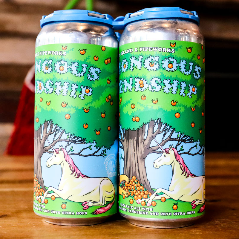 Pipeworks Humongous Friendship Hazy Pale w Fruit 16 FL. OZ. 4PK Cans