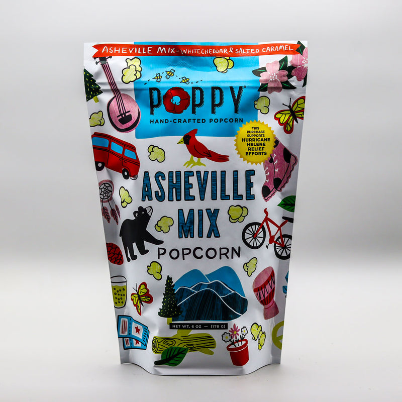 Poppy Hand Crafted Popcorn Asheville Mix 6 OZ Bag