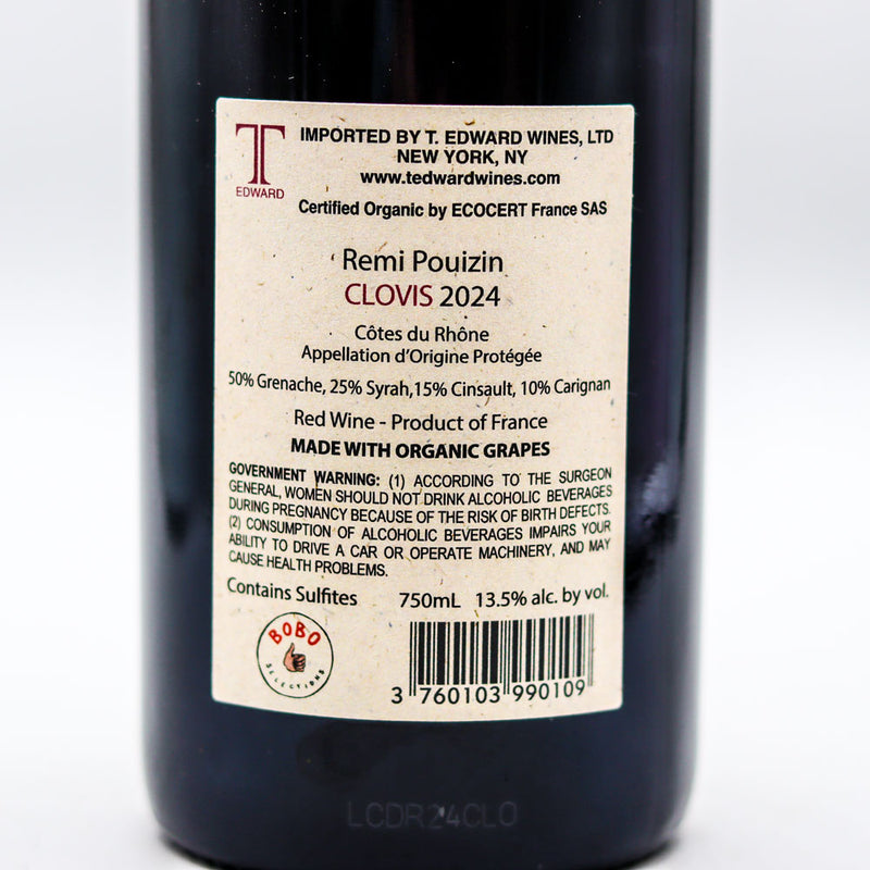 Remi Pouizin CLOVIS Cotes du Rhone Red Blend France 750ml