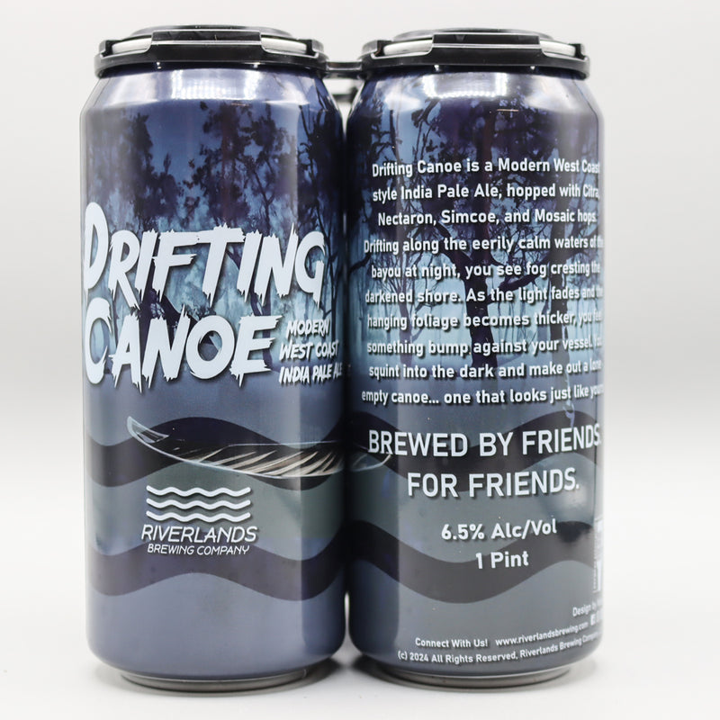 Riverlands Drifting Canoe Modern West Coast IPA 16 FL. OZ. 4PK Cans