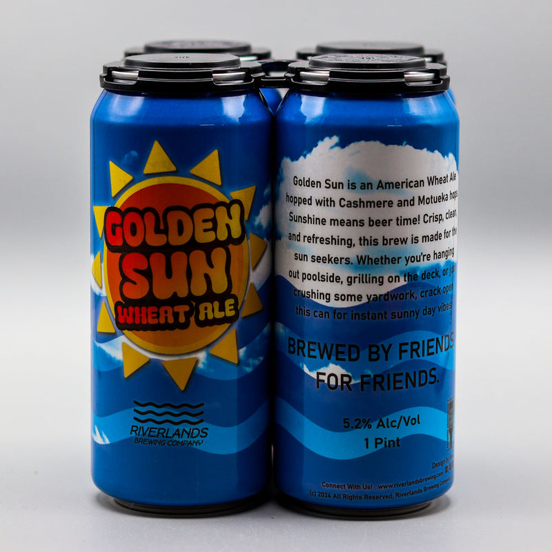 Riverlands Golden Sun Wheat Ale 16 FL. OZ. 4PK Cans