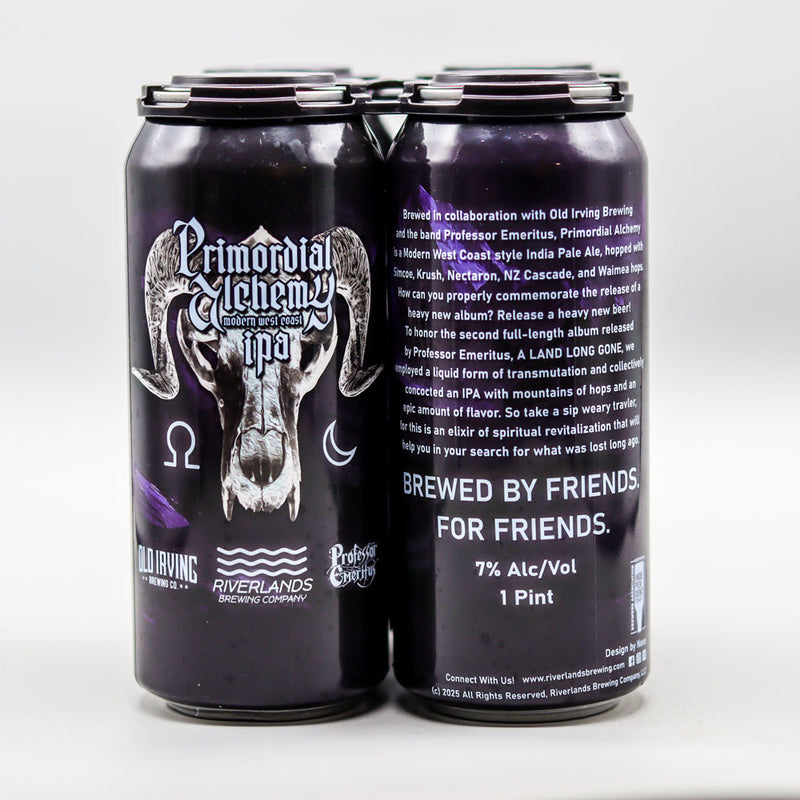 Riverlands X Old Irving Primordial Alchemy Modern West Coast IPA 16 FL. OZ. 4PK Cans