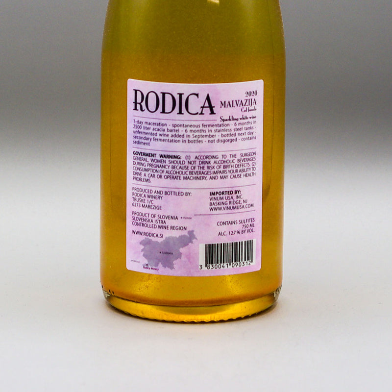 Rodica Malvazija Col Fondo Natural Sparkling White Wine Slovenia 750ml