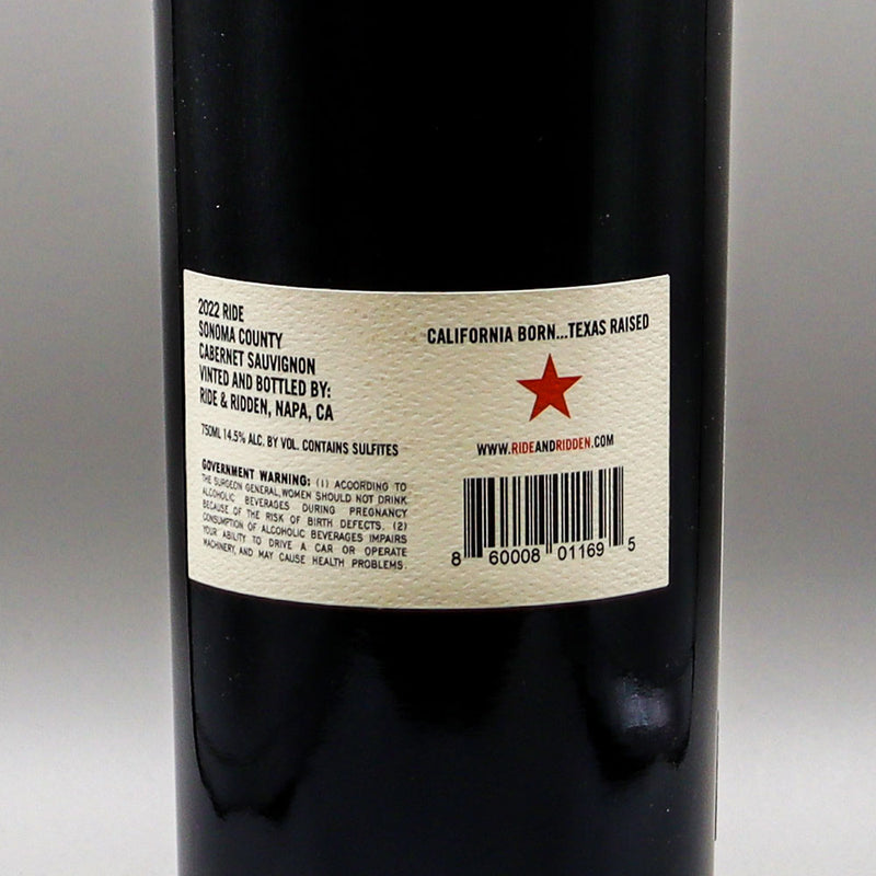 Ride and Ridden Cabernet Sauvignon Sonoma County California 750ml