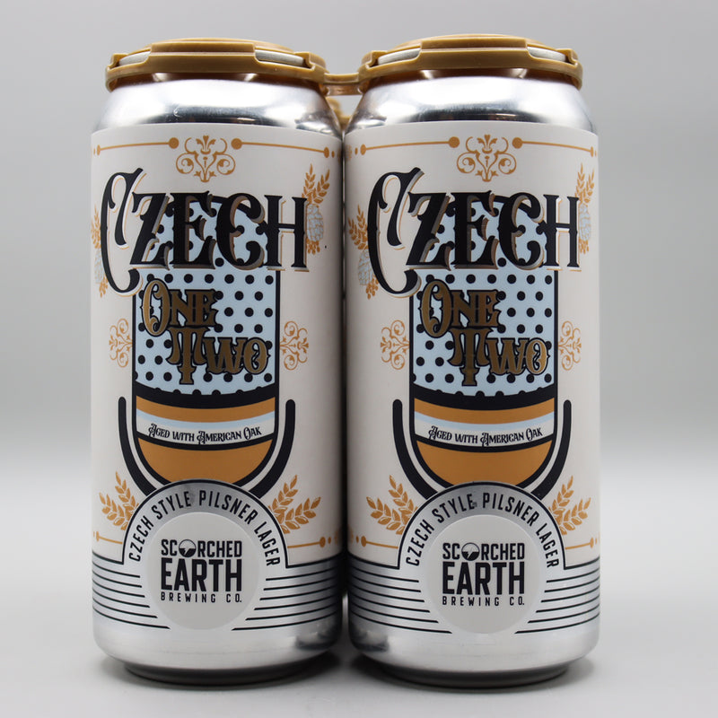 Scorched Earth Czech One Two Czech-Style Pilsner Lager 16 FL. OZ. 4PK Cans