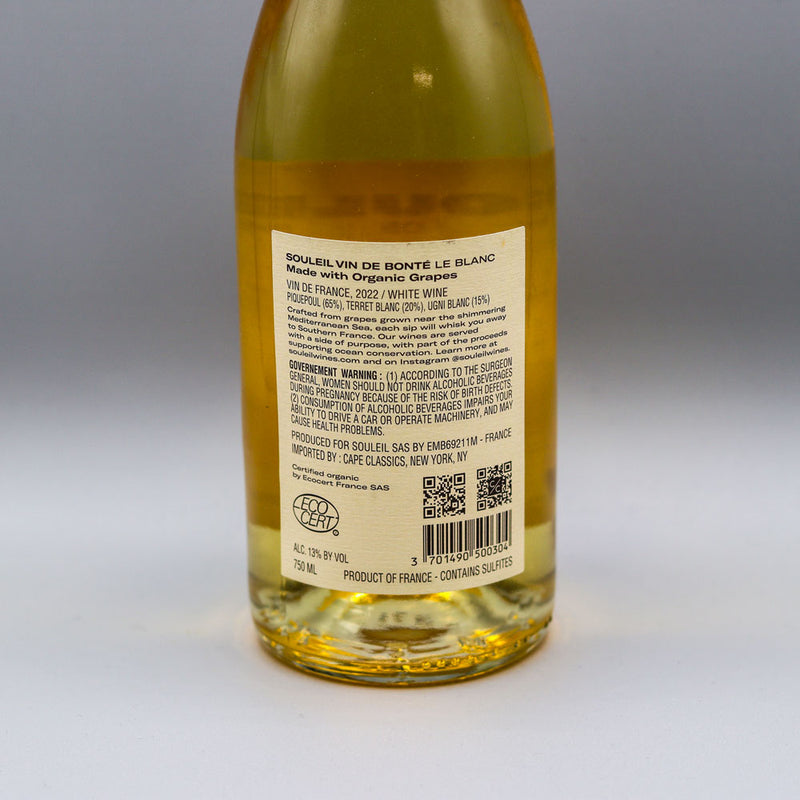 Souleil Vin de Bonte Le Blanc France 750ml